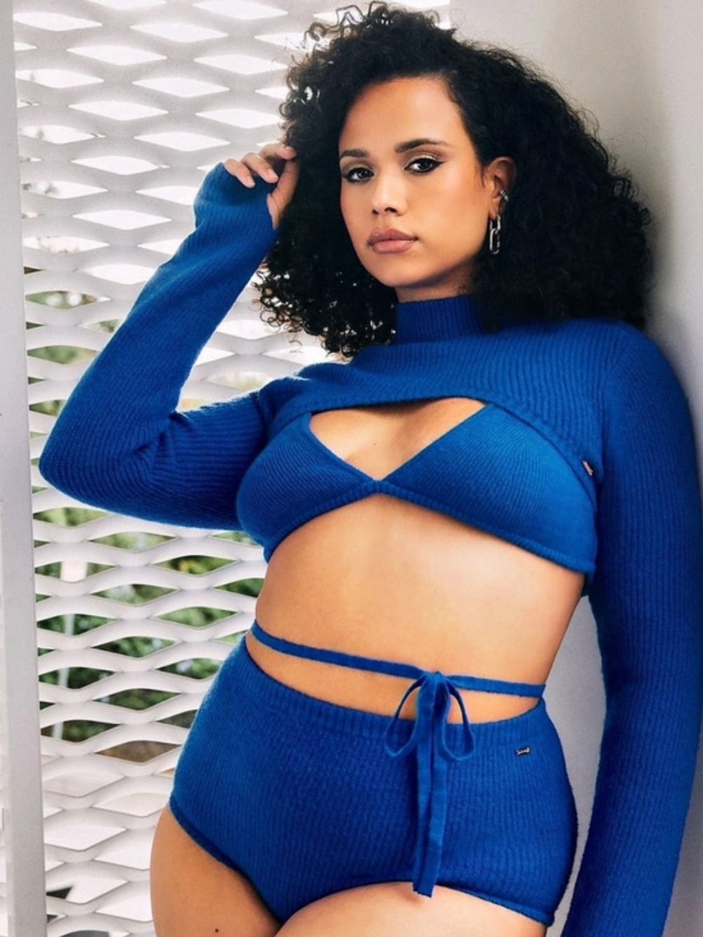 Savage X Fenty Blue Cropped Shrug Bolero
